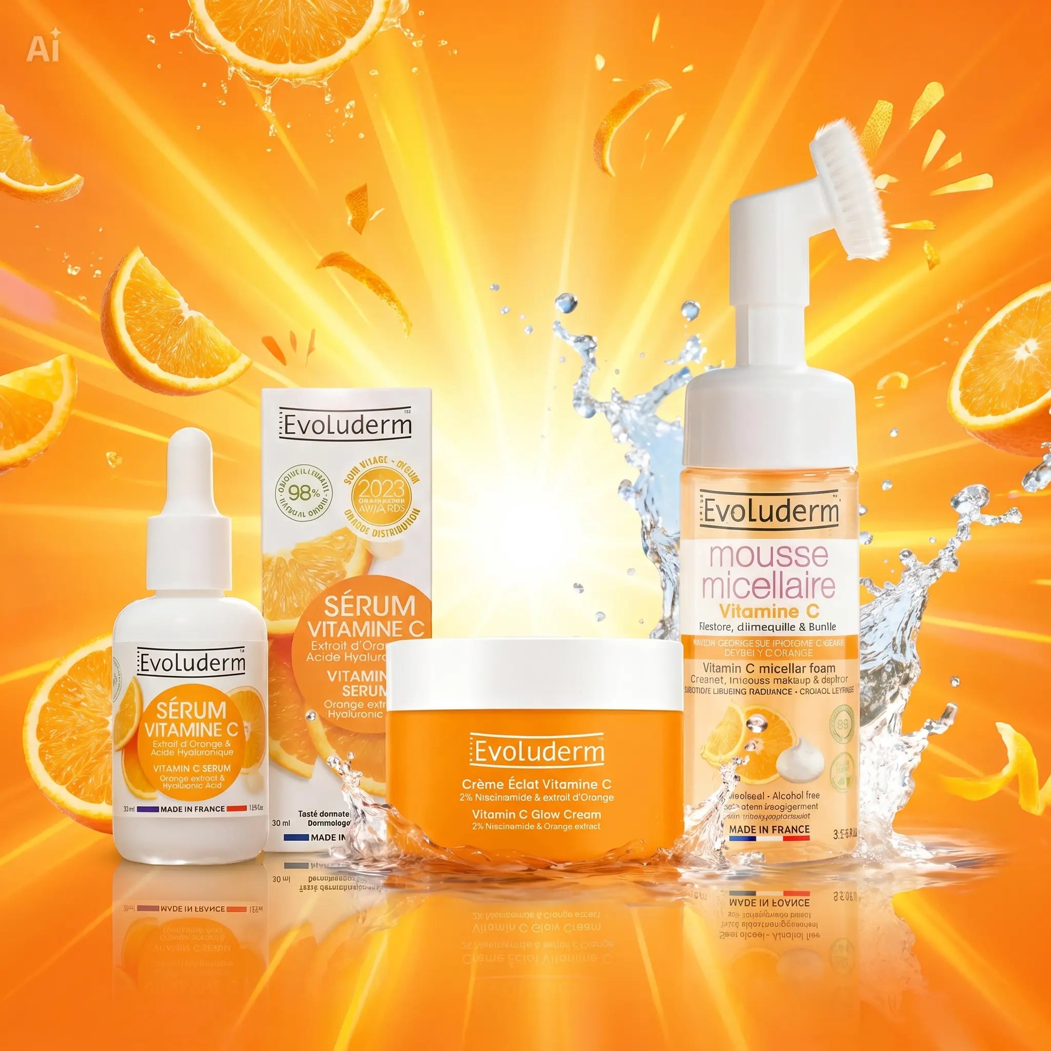 Routine soin éclat visage vitamine C - Savo'Nath