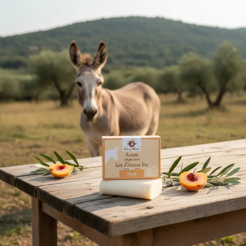 Savon lait d'ânesse Pêche Savo'Nath