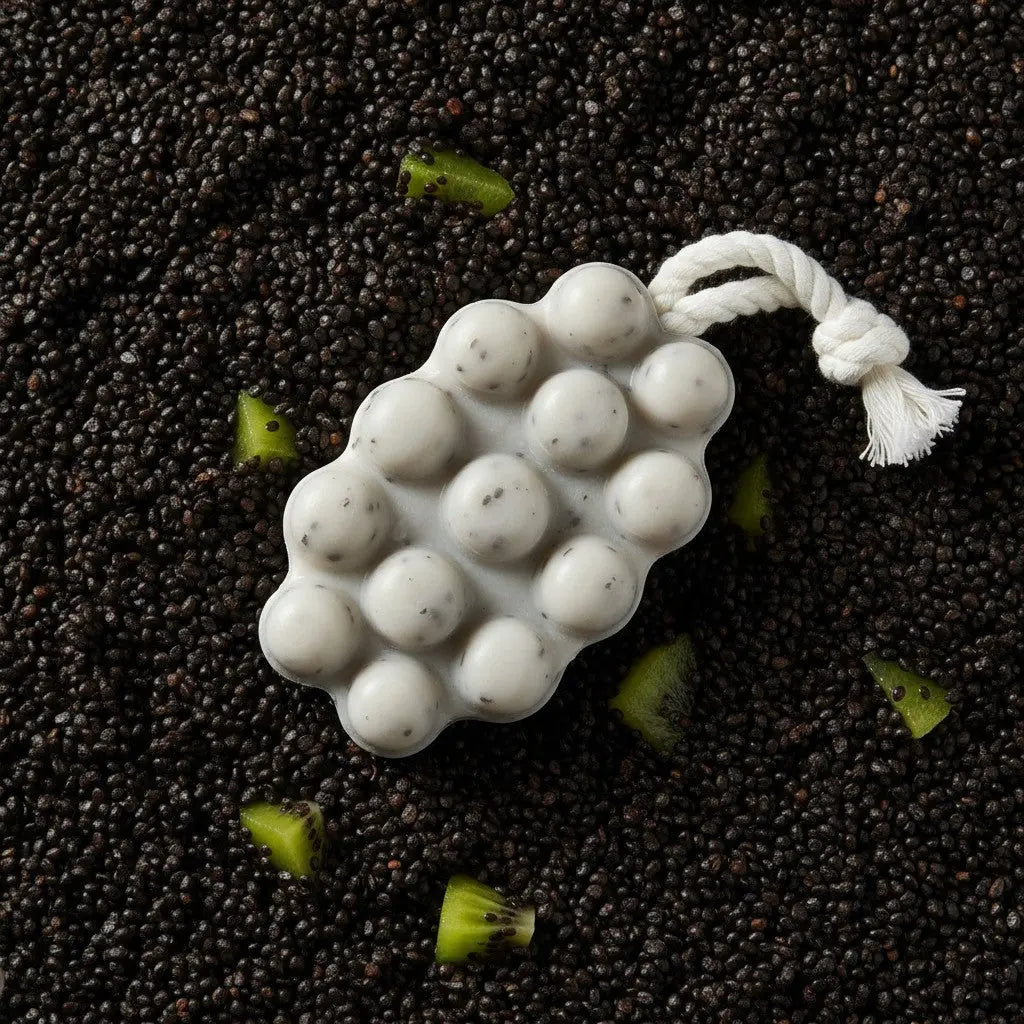 Savon de massage exfoliant graine de kiwi Savo'Nath