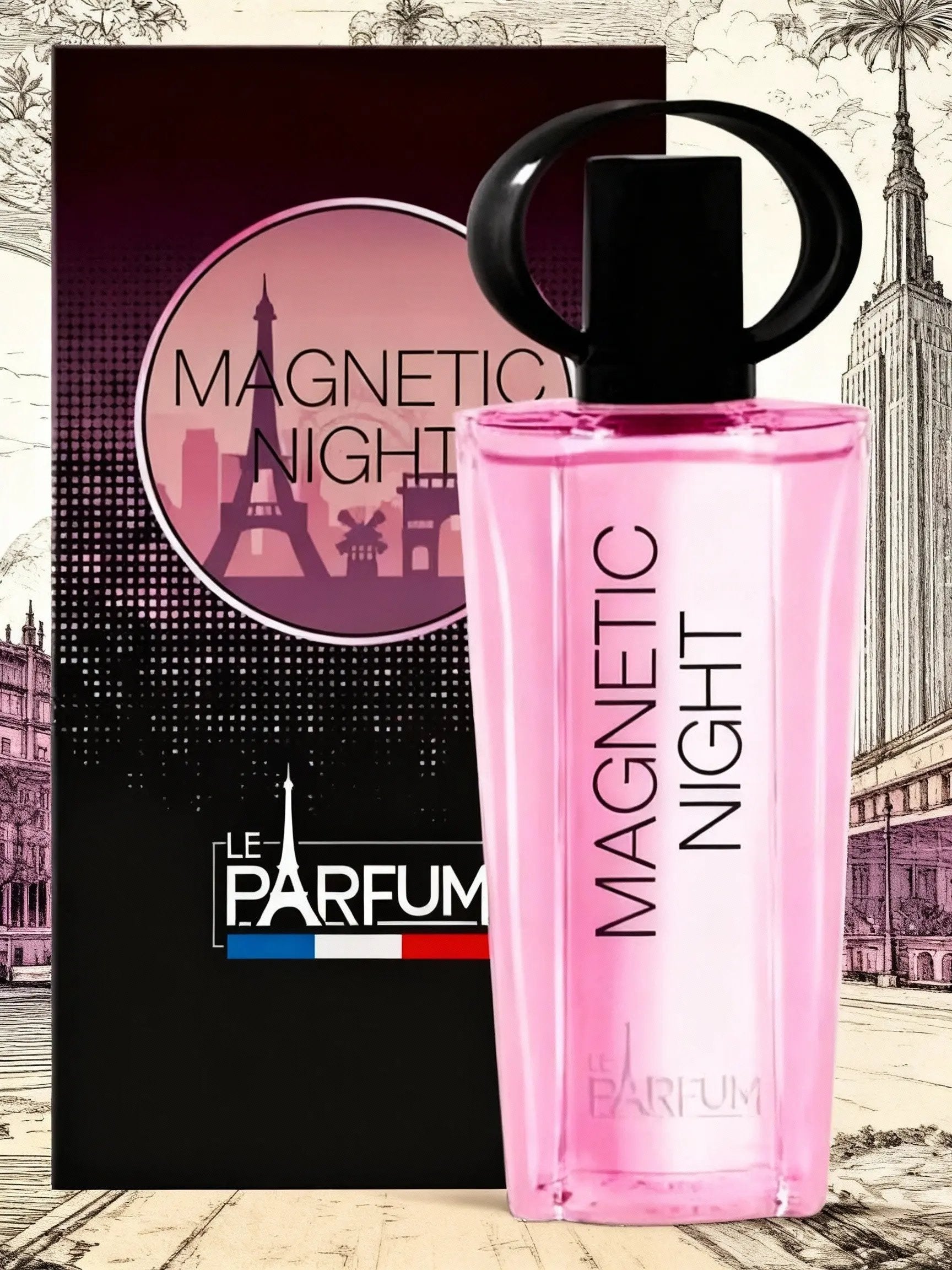 Eau de Toilette Femme 75 ml - MAGNETIC NIGHT inspiré BLACK OPIUM Savo'Nath