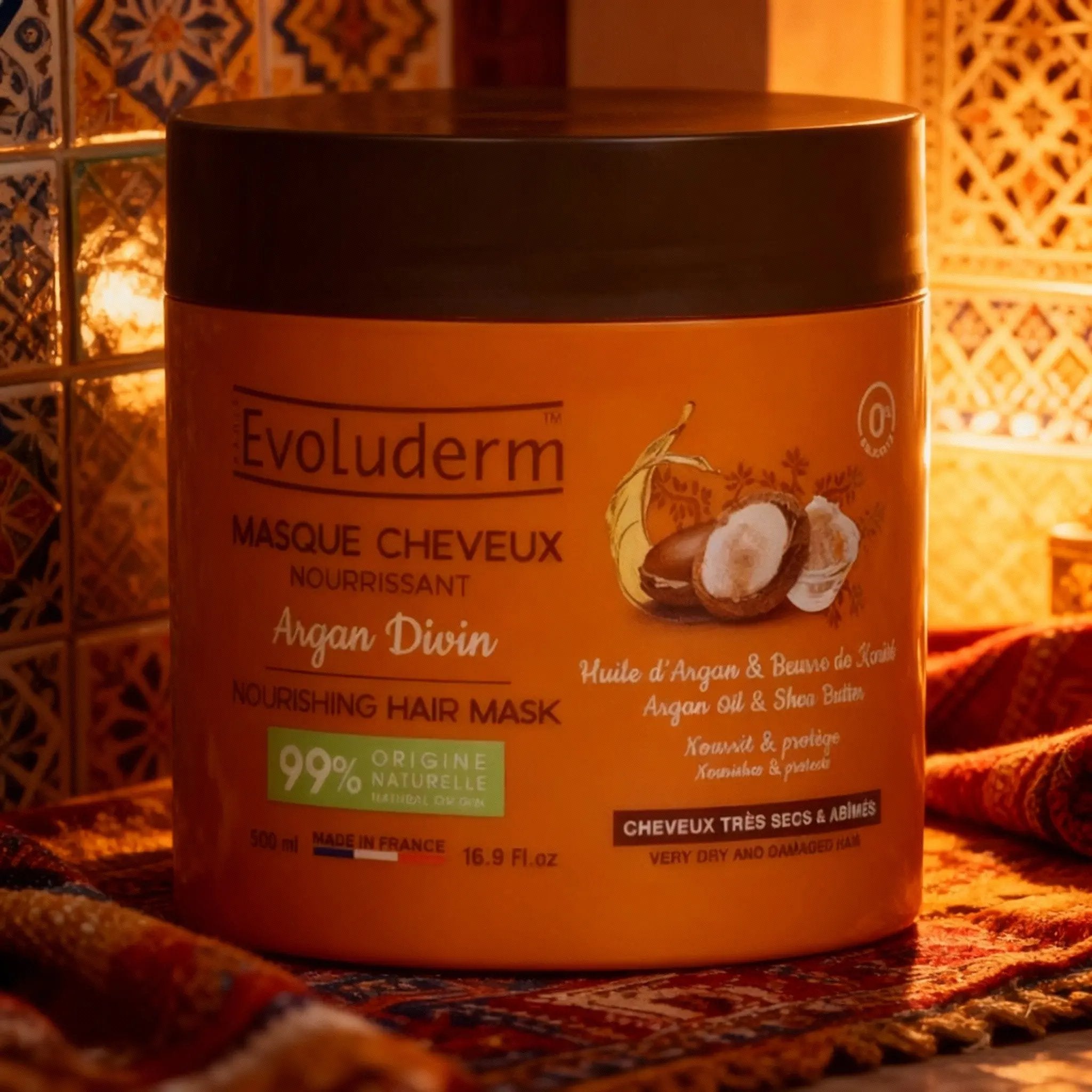 Masque Cheveux Nourrissant Argan Divin 500 ml - Savo'Nath