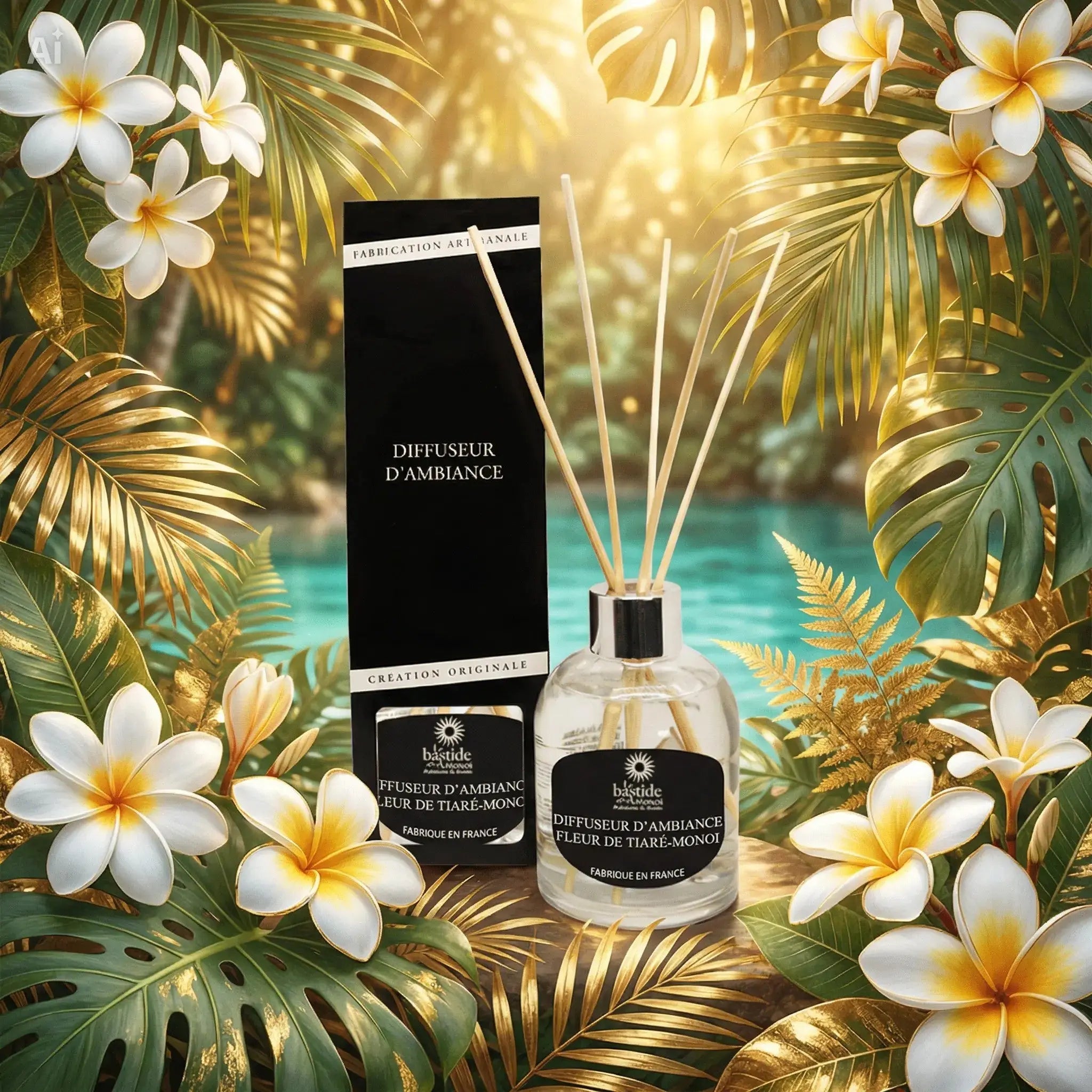 Diffuseur ambiance Fleur de Tiaré - Monoï 250 ML - Savo'Nath