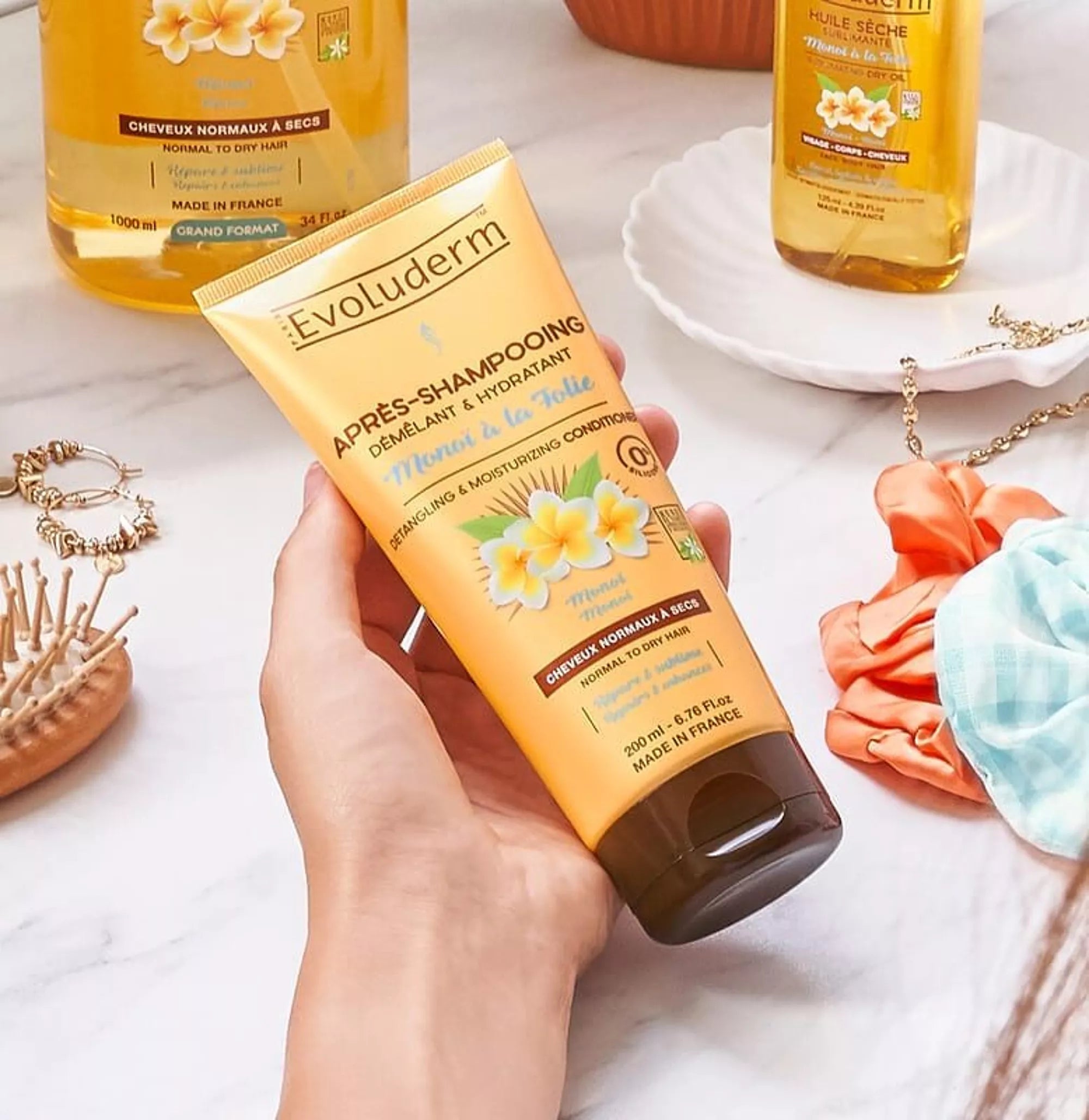 Après-Shampoing Démêlant & Hydratant Monoï à la Folie 200 ml Savo'Nath