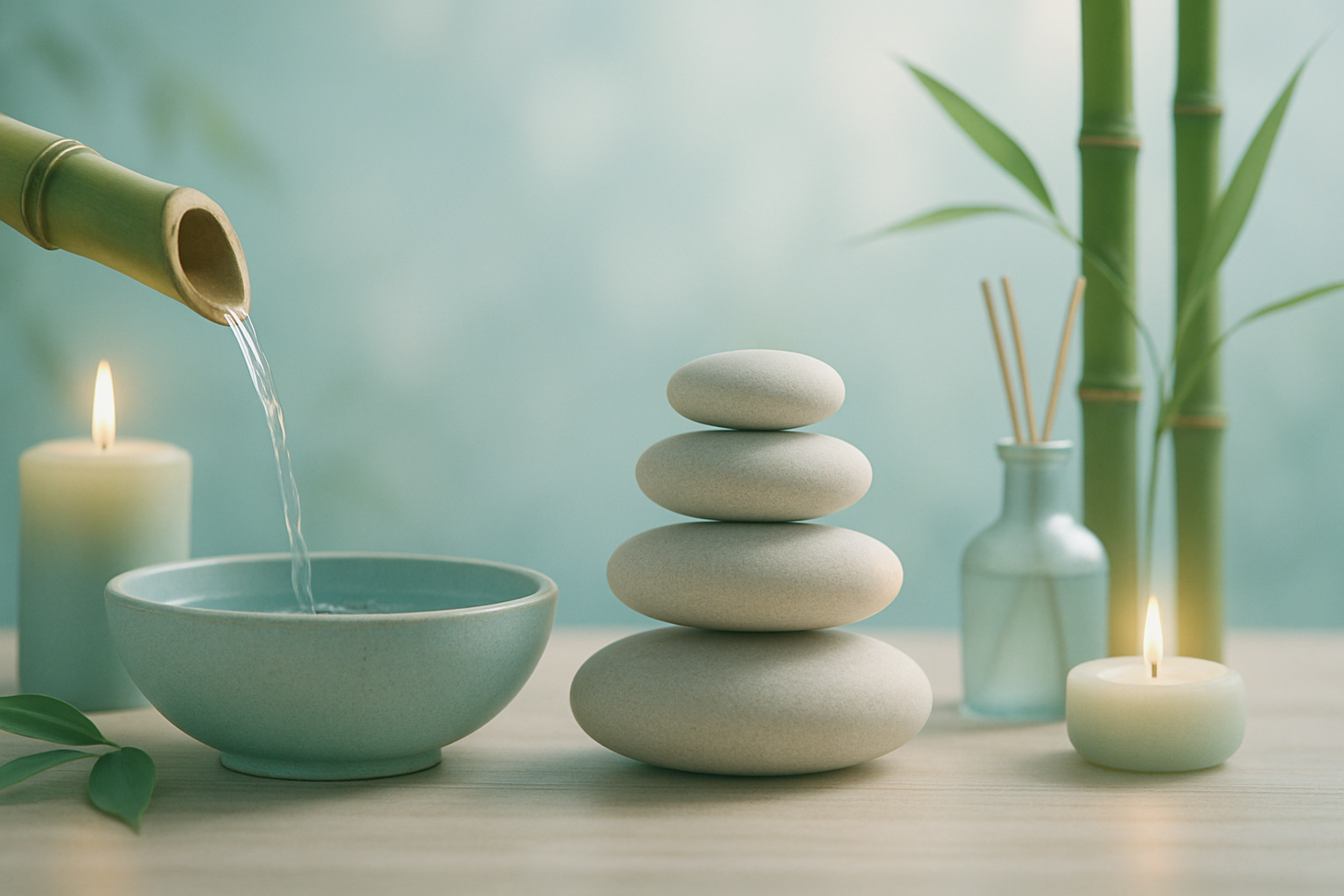 genere une image horizontale de bien être